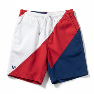 Pantalones Cortos Unisex de Verano, Diseño de Parches, Color en Contraste, Estilo Urbano, Descuento por Compra al por Mayor - Product Image 1