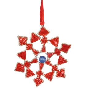 Adorno Navideño Colgante de Estilo Moderno Rojo Plateado, Fabricación Directa de Fábrica, Tamaño Personalizado, AB COLLECTIONS, Decoración Hecha a Mano con Cuentas - Product Image 6