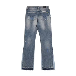 Jeans en denim droit de qualité supérieure, nouveau design, prix abordable, vintage, déchirés, délavés, unis, personnalisables pour hommes - Product Image 2