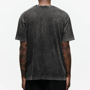 T-shirts en coton délavé à l'acide pour hommes, séchage rapide, personnalisables, coupe oversize, style vintage, couleur et taille sur mesure - Product Image 2