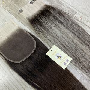 Vente en gros de petites attaches 6x6 HD Lace Closure, cheveux vierges vietnamiens naturels lisses pour femmes noires - Product Image 2