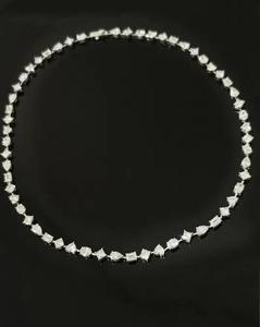 Collier de diamants multi-formes, collier tennis élégant, bijoux de luxe en diamants, collier statement rond taille princesse, cadeau de mariage - Product Image 1