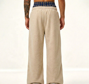 <b>Men's</b> <b>Pink</b> Cotton Sweatpants Elastic Waist Drawstring Casual Jogger Pants Pleated Front Eco-Friendly Windproof Street Style - Product Image 6
