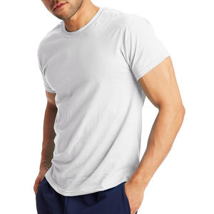T-shirts pour hommes fabriqués par des professionnels, tissu riche en coton, col rond, faciles à assortir. - Product Image 4