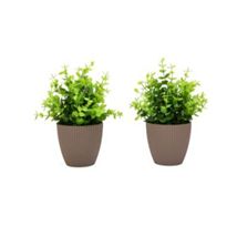 Striped <b>Plastic</b> Flower Pot PP Resin <b>Planter</b> Modern Circular Indoor Outdoor Desktop Floor <b>Garden</b> Use - Product Image 1