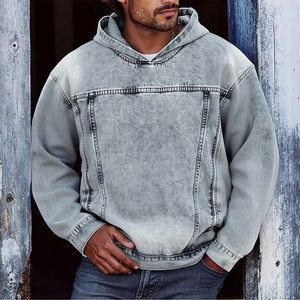 2026 French Terry Hoodie Set Mens Blank Heavy Weight <b>Thick</b> <b>Fleece</b> Cotton Oversized Tracksuits for Men - Product Image 6