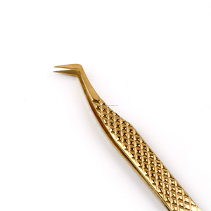 Pince à épiler professionnelle de luxe anti-acide en acier inoxydable 2026, avec logo personnalisé, pointe fine, outils d'extension de cils artificiels - Product Image 4