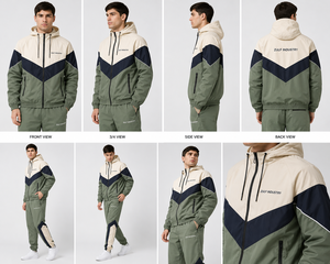 Custom Nylon Casual Lightweight Reversible Windbreaker <b>Tracksuit</b> 2-Piece Set Men Streetwear Outdoor Zip-Up OEM - Product Image 6