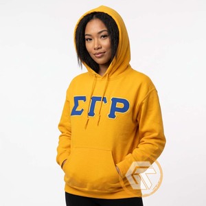 GREEK TREASURES Sudadera con Capucha Personalizada Sigma Gamma Rho para Mujer, Informal, Ecológica, Transpirable, de Algodón y Felpa, Bordada, Sólida - Product Image 3