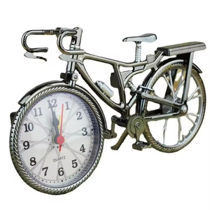 European Vintage Bicycle Design <b>Retro</b> Desk Table <b>Clock</b> Metal Quartz Silent Needle Movement Home Decor <b>Clocks</b> - Product Image 2