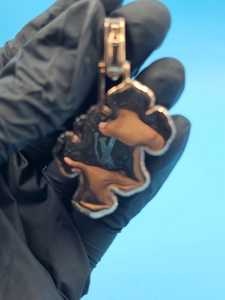 Pendentif croix bicolore personnalisé en argent 925, pendentif hip-hop, pendentif foi chrétienne, pendentif bling pour rappeur, pendentif religieux - Product Image 5