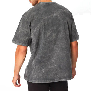 เสื้อยืดโอเวอร์ไซส์ทรงบ็อกซี่ฟิต ล้างสีแบบแอซิดวอช สำหรับผู้ชาย สตรีทแวร์ ผ้าหนา คุณภาพส่งออก ขายส่ง - Product Image 4