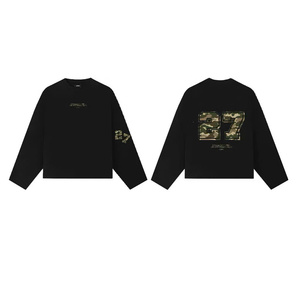 Camiseta Unisex Casual de Manga Larga, 100% Algodón Tejido, 250G, Corte Regular, Cuello Redondo, Estampado Gráfico Frontal - Product Image 1