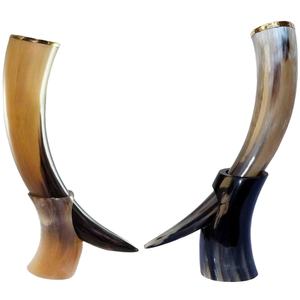 Tasse en corne de qualité supérieure pour la maison et le bureau Tasses en corne à boire Viking naturelle finie à la main en gros - Product Image 1