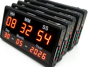 Tablero de Información LED Industrial Inteligente con Monitoreo de Hora, Fecha y Temperatura |   Solución OEM RS485 Modbus - Product Image 2