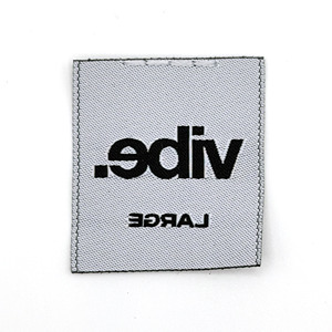 Étiquettes tissées personnalisées de qualité supérieure et abordables, lavables, découpées au laser pour vêtements et sacs avec logo de marque - Product Image 3