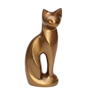 Premium Elegant White Sitting Cat Figurine <b>Urn</b> for <b>Pet</b> Remains – Decorative Metal Ashes Keepsake Statue for Feline Memorial - Product Image 4