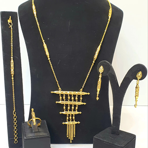 Arabian Collection Dubai 24KT Gold Plated Women's Jewelry Set Unique Best-Selling Tunisian Libyan Preferred Design 2GRM Gold - Product Image 1