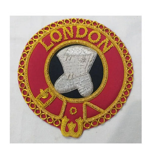 Masonic Regalia London Mark Past Provincial Junior Grand Warden masonic dress apron <b>badge</b> Custom Bullion Embroidered <b>Badges</b> - Product Image 1