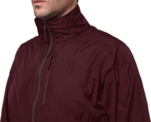 Wholesale Premium Men's Burgundy Windproof Zipper Jacket Casual Stand Collar Polyester Lightweight Autumn Outerwear - Product Image 6