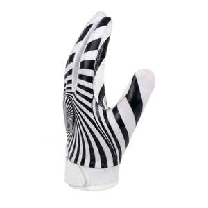 Gants de football américain personnalisés OEM pour receveur, à doigts complets, en cuir synthétique respirant, avec fermeture auto-agrippante et grip adhérent, unisexe - Product Image 5