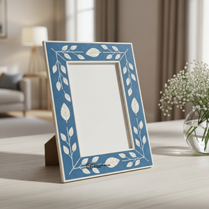 Cadre photo bleu design, élégant, fait main, décoration de table - Product Image 1
