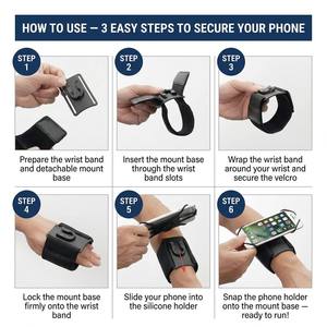 Brazalete Deportivo para Teléfono con Rotación de 360 Grados, Desmontable, de Silicona, Universal para iPhone y <span class=keywords><strong>Samsung</strong></span>, para Gimnasio, Fitness y Jogging - Product Image 3