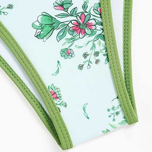Women's Floral Triangle Bikini Set Two Piece <b>String</b> Swimsuit Beach Swimwear Adjustable Brazilian Swimwear Beachwear 2026 - Product Image 6