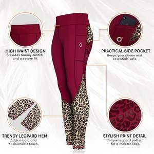 Pantalones de Montar a Caballo Transpirables y Elásticos, Pantalones de Equitación Profesionales, Cómodos y Antideslizantes con Agarre en las Rodillas - Product Image 4