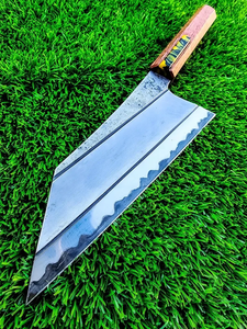 Couteau de Chef de Luxe en Acier Damas Fait Main PRESTIGE BLADES - Ambidextre, Compatible Lave-Vaisselle, Finition Brossée Moderne, Conception Personnalisée OEM - Product Image 2