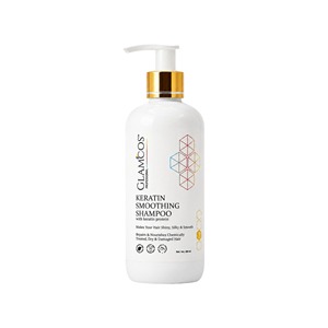 GLAMCOS PROFESSIONAL Shampooing Lissant à la Kératine et aux Herbes Sans Sulfate Sans Parabène Liquide 300ml Formule Concentrée Répare les Cheveux Abîmés - Product Image 1