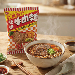 Nouilles instantanées VEDAN saveur bœuf (sachet) - Nouilles instantanées taïwanaises - Product Image 1