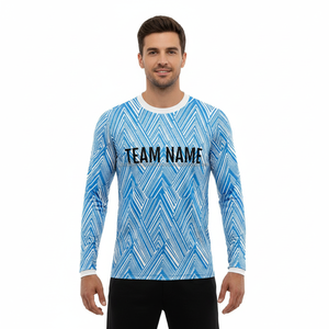 Wholesale <b>High</b> Quality Long Sleeve 100% Cotton <b>Tshirt</b> Custom Logo Knitted Solid Color Crew <b>Neck</b> Long Sleeve Men's T Shirt - Product Image 3