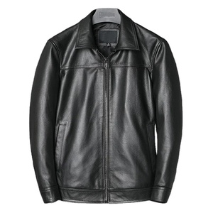 2024 nueva chaqueta de piel de vaca para hombre, chaquetas informales de cuero genuino para hombre, abrigo de cuero Natural Real, ropa de primavera y otoño - Product Image 2