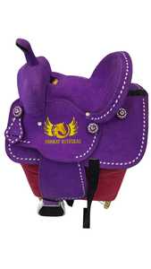 Selle Western Artisanale pour Enfants en Cuir Naturel Souple, Quincaillerie SUS304, Qualité Supérieure, Durable, Personnalisable, pour Concours Équestres et Course de Barils, en Bois - Product Image 3