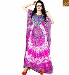 Caftán Multicolor para Mujer, 100% Poliéster, Cuello Profundo, Bordado, Estampado Digital, Ropa Tradicional Musulmana de Oriente Medio - Product Image 3