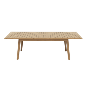 Mesa de Comedor Extensible Sora de Madera de Teca Moderna para Exteriores, Muebles de Jardín con Listones, Resistentes a la Intemperie, Extensibles, para Villa o Playa - Product Image 1