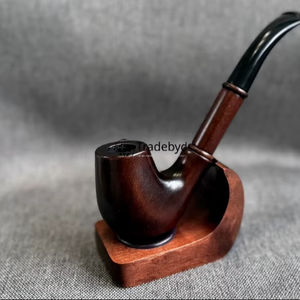 Pipa de Tabaco Hecha a Mano con Madera Natural, Ecológica, Estilo Rústico Moderno, Técnica de Lacado por Tradebyd - Product Image 3