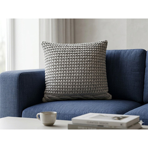 Modern 100% Cotton Woven <b>Cushion</b> <b>Cover</b> Textured Decorative Pillow <b>Cover</b> for Sofa & Bedroom - Product Image 2