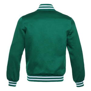 Blouson universitaire en coton style urbain pour homme, motif uni, col montant, service OEM, broderie personnalisée, vente en gros - Product Image 3