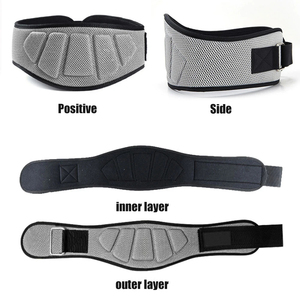 Adjustable Breathable Waist Support <b>Belt</b> For Strength <b>Training</b> <b>Weight</b> Lifting Hook Loop Closure Unisex Pink Blue Gray Black - Product Image 3