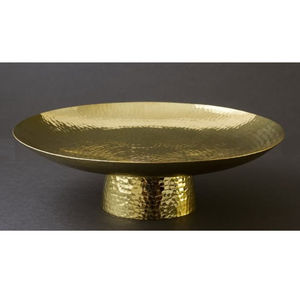 Soporte para pasteles de metal dorado martillado, diseño elegante, soporte decorativo para servir pasteles y cupcakes para el hogar y hoteles. - Product Image 1