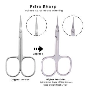 Meilleures Ciseaux à Cuticules pour Manucure, Lames Courbes Ultra-Fines Pointues, Ciseaux à Cuticules Professionnels en Acier Inoxydable par Bahasa Pro - Product Image 2