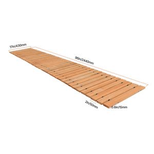 Passerella da Giardino in Legno di Cedro Antiscivolo, 2,4 m x 43 cm, con Filo Metallico a Rullo per Paesaggistica e Terrazze - Product Image 6