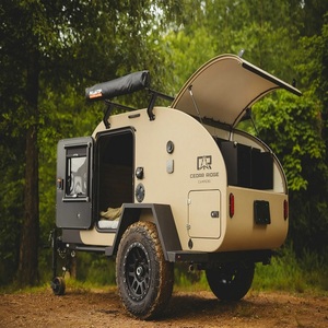 Wholesale <b>Small</b> Lightweight Teardrop Travel Trailer Camper Mini Off-Road 4-Person Sleeping Modern Ready for Export Caravan - Product Image 3