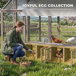 Grande Pollaio in Legno con Copertura Impermeabile, Cassette per Nidificazione e Posatoi - per 8-10 Galline, Condizioni Usate - Product Image 6