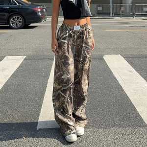 Pantalones Cargo de Poliéster Premium con Estampado Camuflaje, Cintura Elástica, Ajuste Holgado, Casuales para Exteriores, con Logotipo Personalizado, Ropa Deportiva al por Mayor - Product Image 4