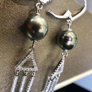 Boucles d'oreilles pendantes en perles d'Akoya d'eau de mer 7-8 mm Bijoux pour femmes Cadeau pour la fête de Qixi - Product Image 3