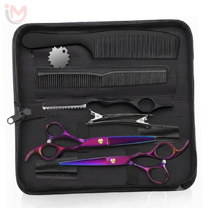 Ciseaux de coiffure professionnels dorés 6 pouces pour gauchers, ensemble de ciseaux de barbier professionnels pour salon de coiffure, kit de coupe de cheveux pour barbier - Product Image 5
