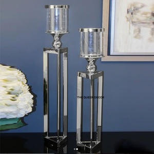 Porte-bougie de Noël moderne en métal de haute qualité, élégant récipient à bougie et lanterne pour la décoration de la maison - Product Image 1